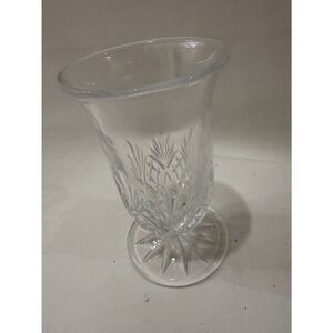 Waterford Crystal Glass Marquis Cut 1 Footed  Glass 4 1/2 In Tall 2 1/2 Round